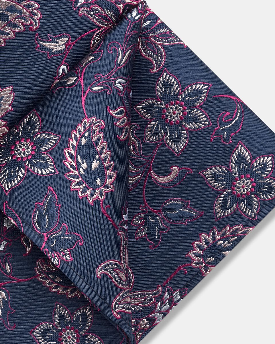 Corvaro Silk Pocket Square, Fuchsia, hi-res